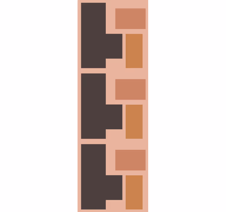 Geometrisk tapet med blokdesign - TenStickers