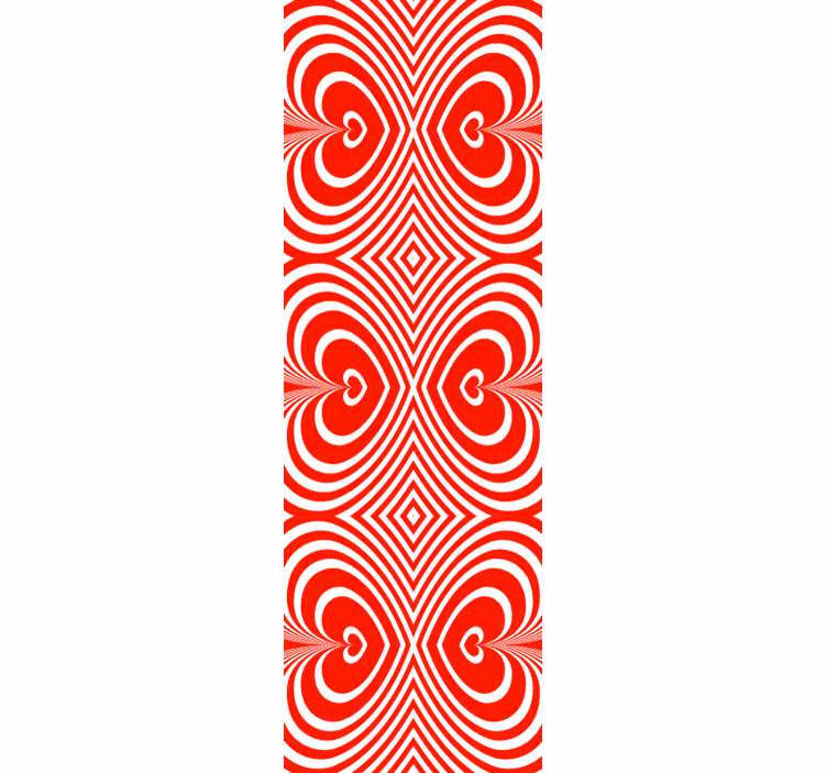 Hjerte mønster motiv geometrisk tapet - TenStickers