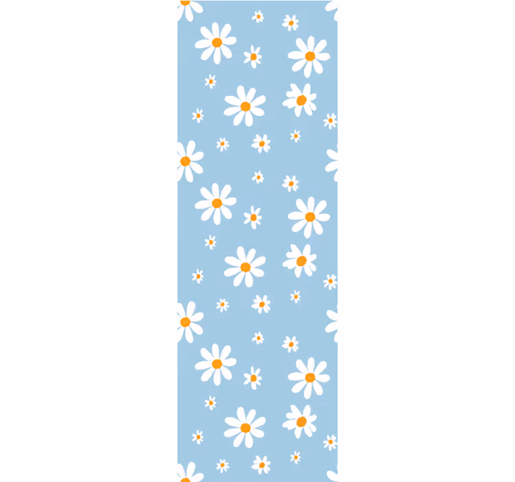 Daisy mønster blomstrer blomster tapet - TenStickers