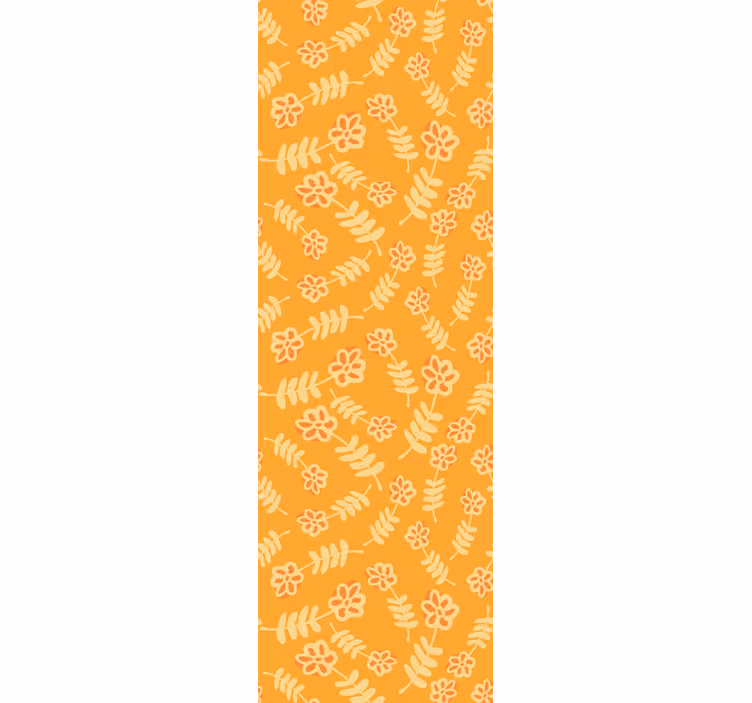 Gule levende kviste blomstret tapet - TenStickers