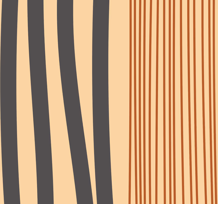 Boho striber design tapet i stuen - TenStickers