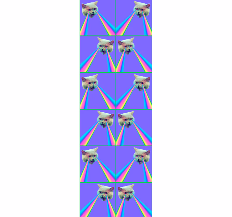 Vaporwave laser kat tapet - TenStickers