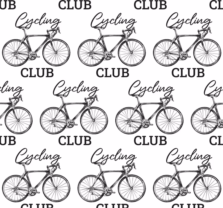 Cykel klub tapet til stuen - TenStickers