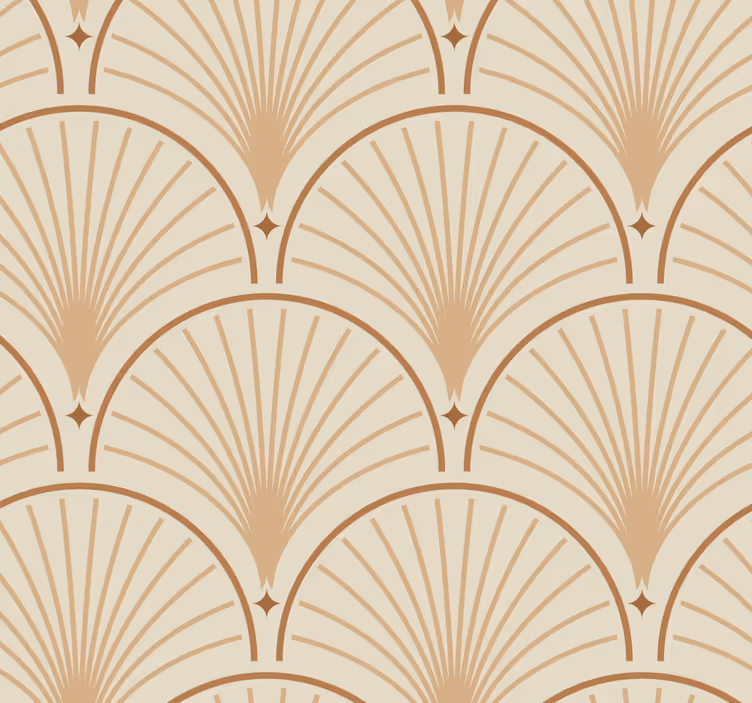 Art deco mønster tapet klassisk stil - TenStickers