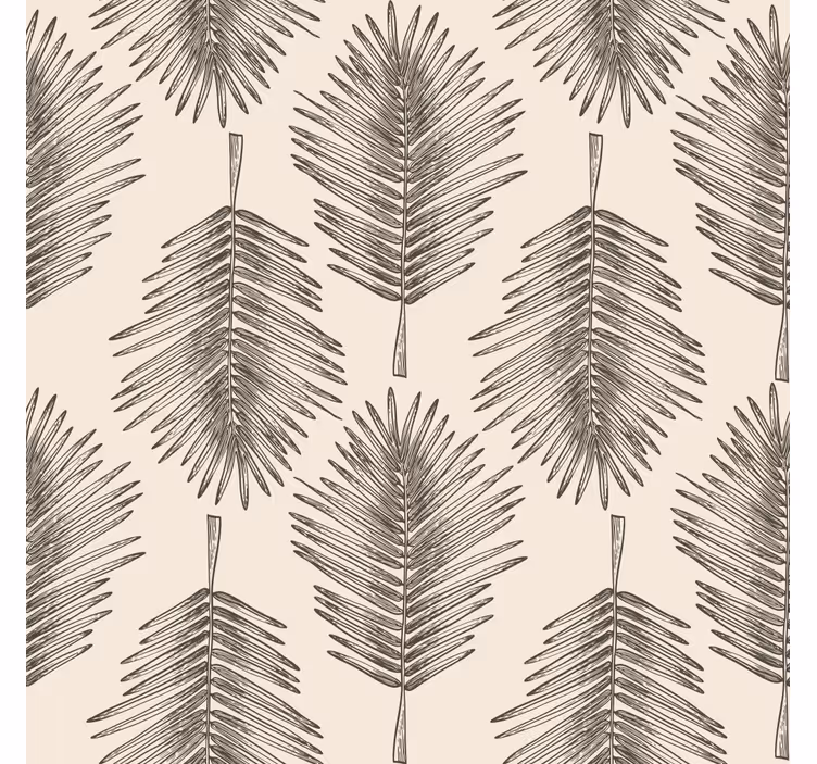 Plante blad fototapet til stuen - TenStickers