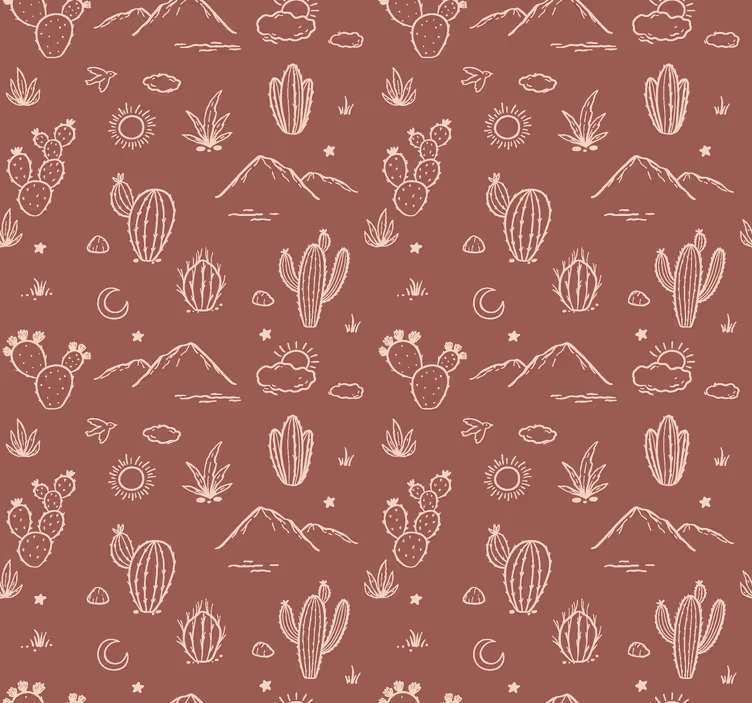 Arizona landskab terracotta tapet - TenStickers