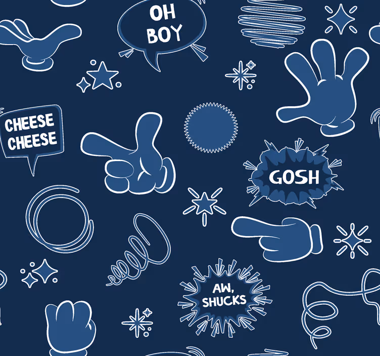 Komisk stil navy uk tapet - TenStickers