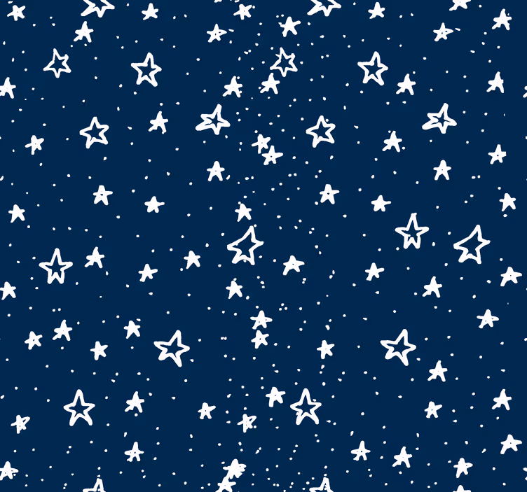 Skitserede stjerner navy uk tapet - TenStickers
