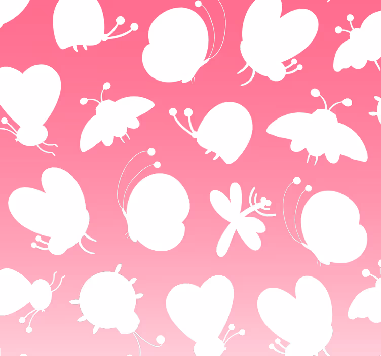 Sommerfugle mønster tapet sommerfugl - TenStickers