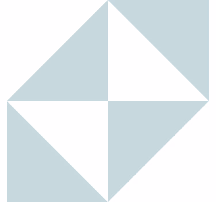 Blå trekanter geometrisk tapet - TenStickers