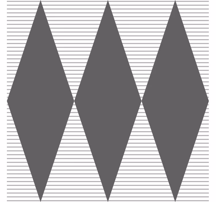 Gråt diamantmønster geometrisk tapet - TenStickers
