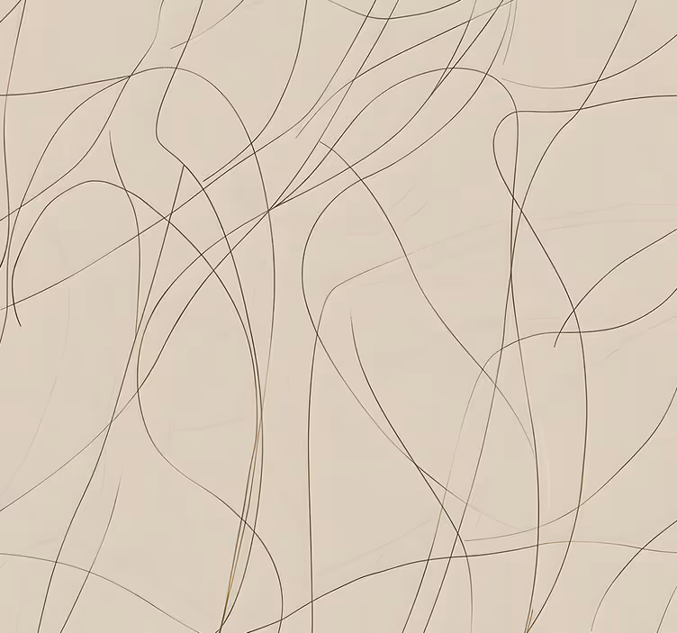 Fine linjer i beige design abstrakt tapet - TenStickers