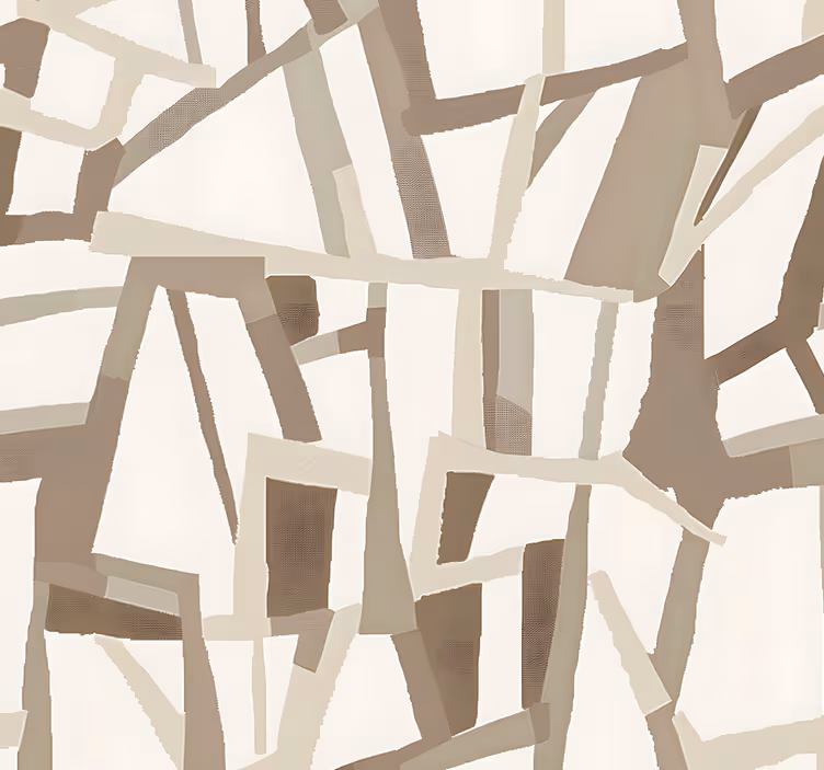 Beige nordisk stil abstrakt tapet - TenStickers