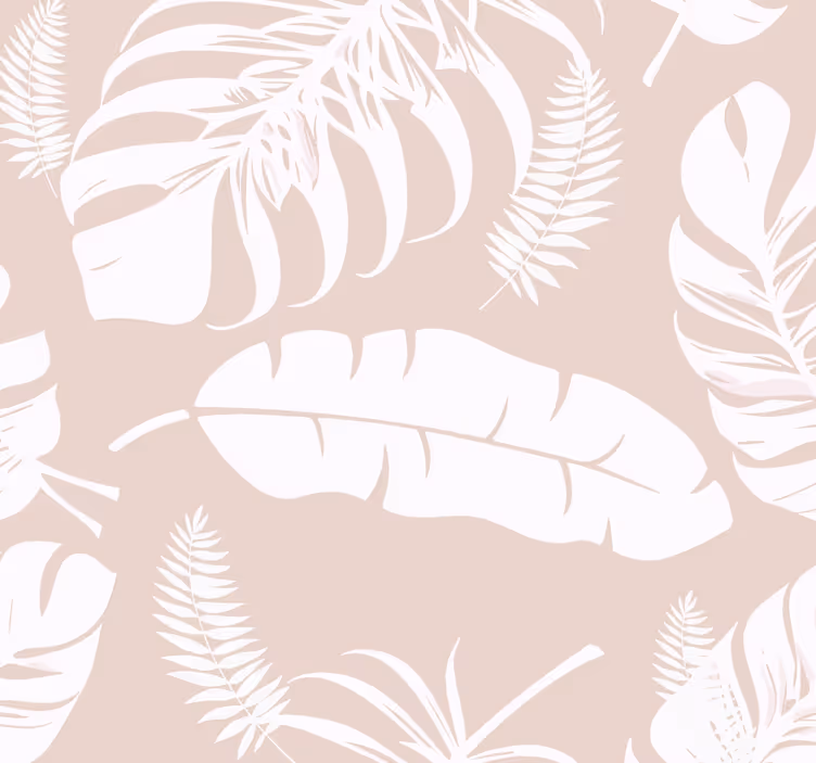 Bananblade beige tapet - TenStickers