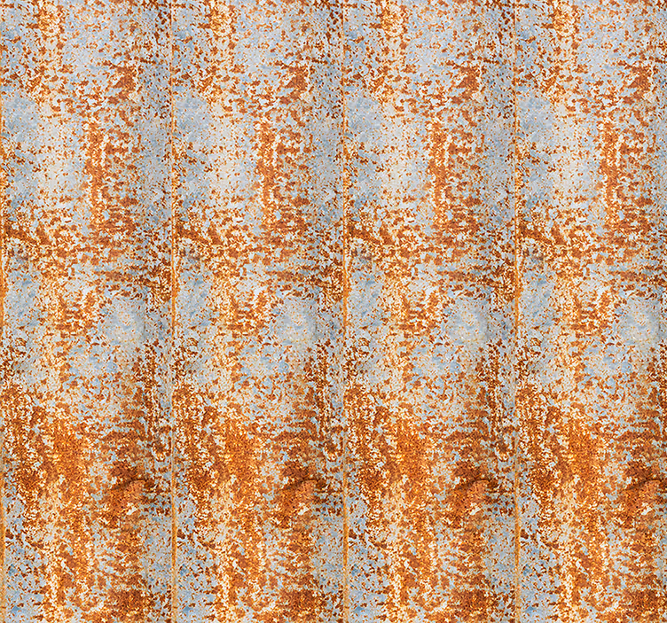 Rusten metal illusion murstenstapet - TenStickers