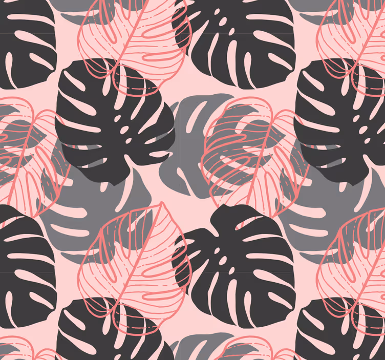 Tropisk monstera tapet blade - TenStickers