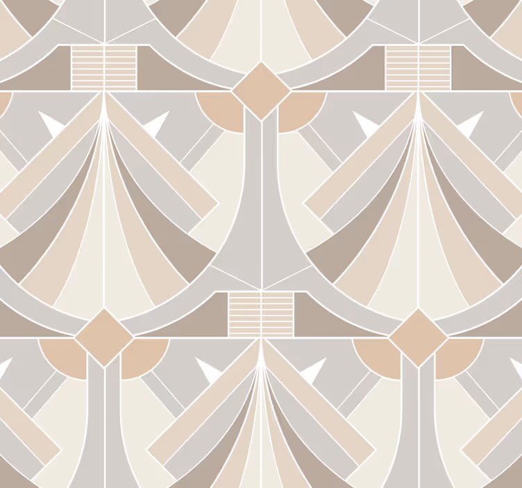 Art deco geometrisk design tapet entre - TenStickers