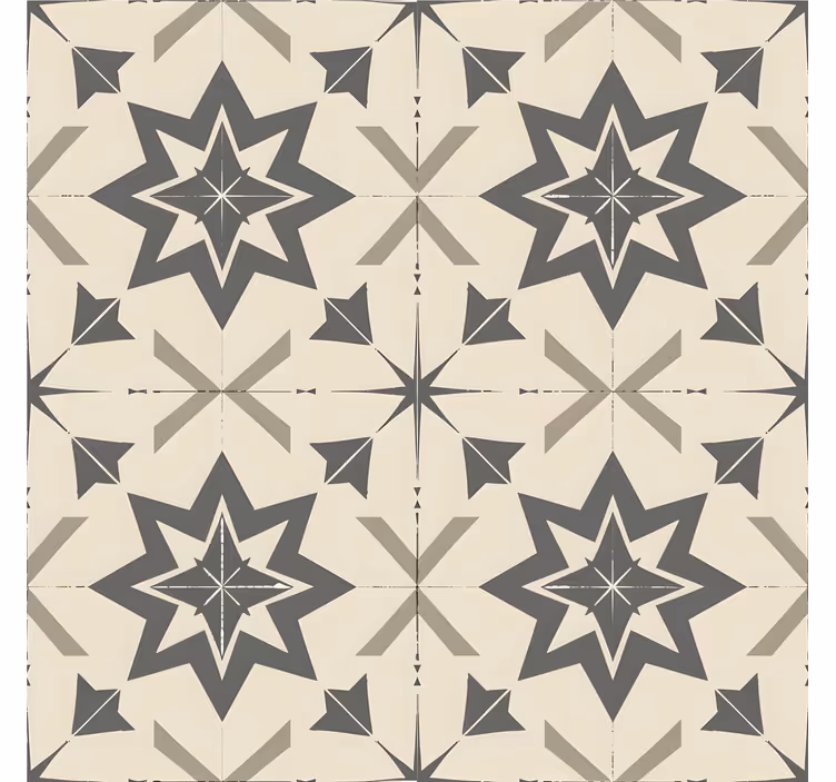 Beige stjerneklar design flise tapet - TenStickers