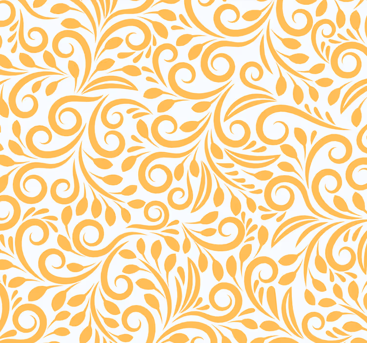Udsmykkede ornamenter blomstret tapet - TenStickers