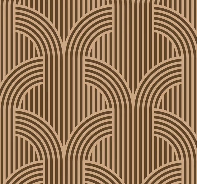 Art deco bue geometrisk tapet - TenStickers