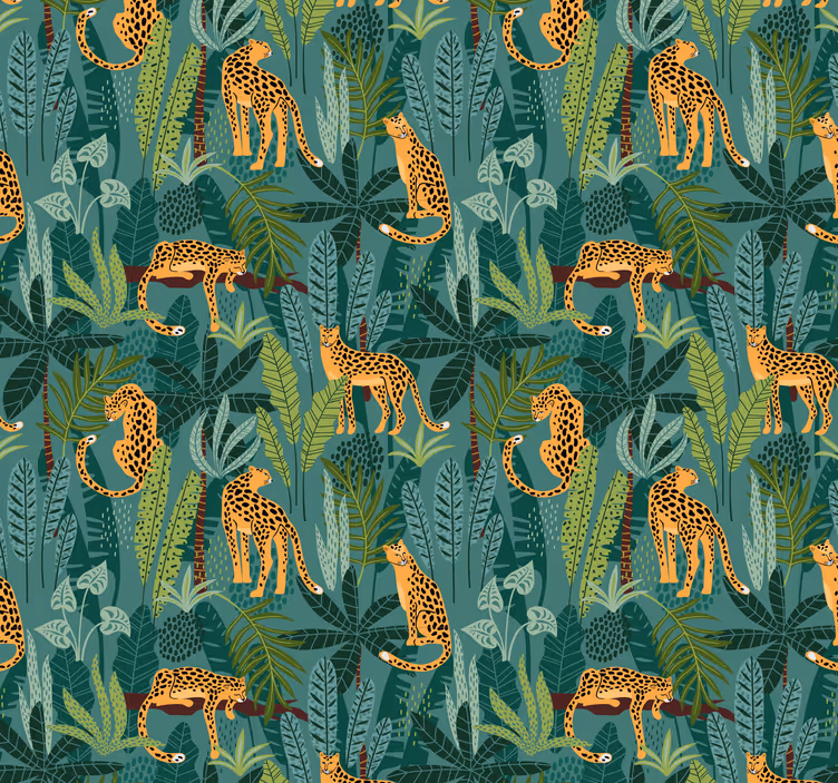 3 leopard i junglen tapet - TenStickers
