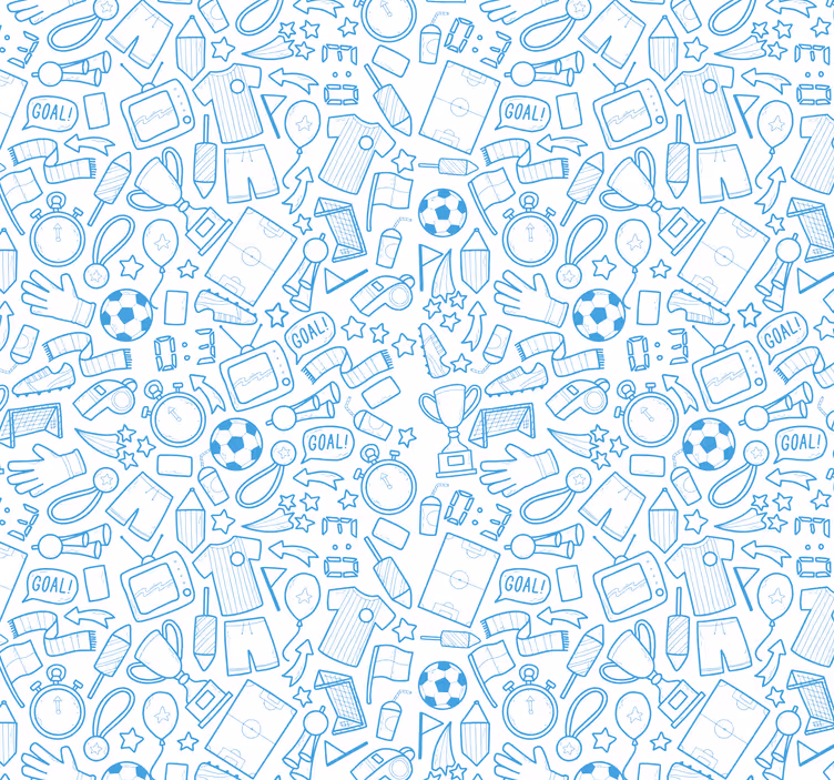 Fodbold elementer tapet til teenager - TenStickers