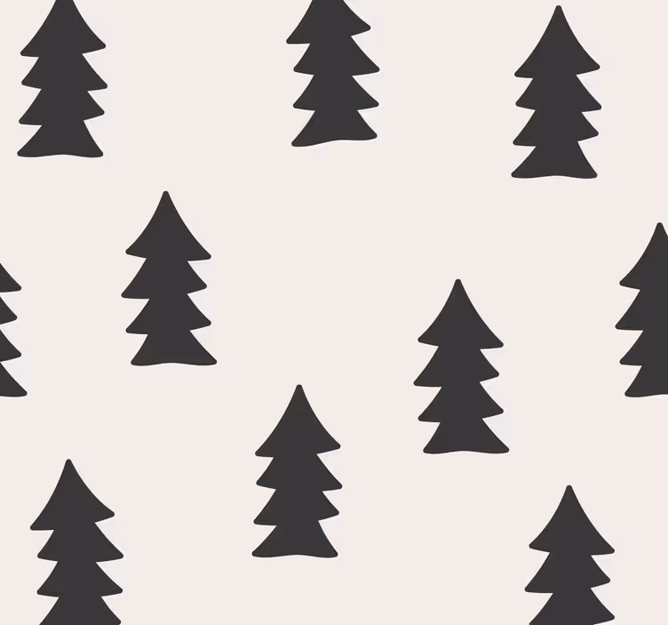 Træer mønster natur tapet - TenStickers