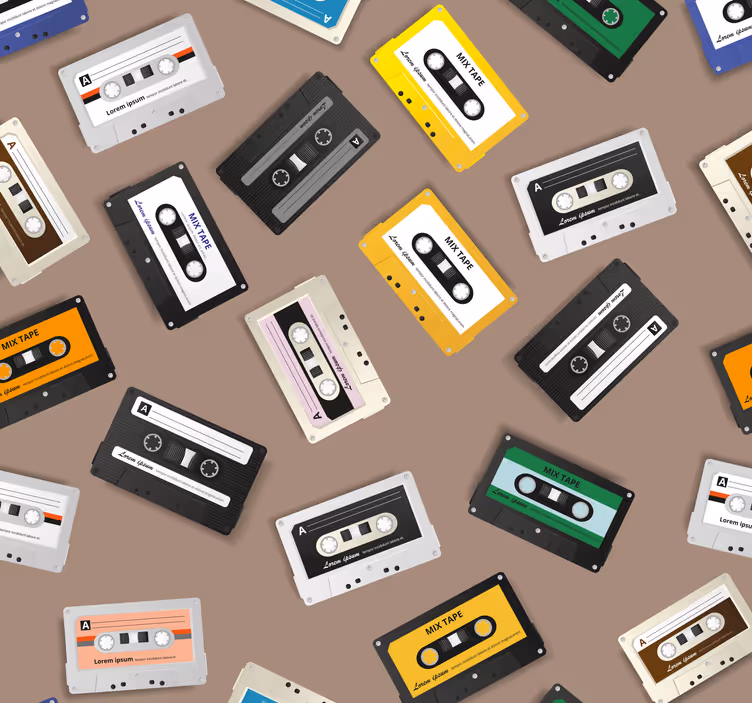 Retro bånd klassisk tapet - TenStickers