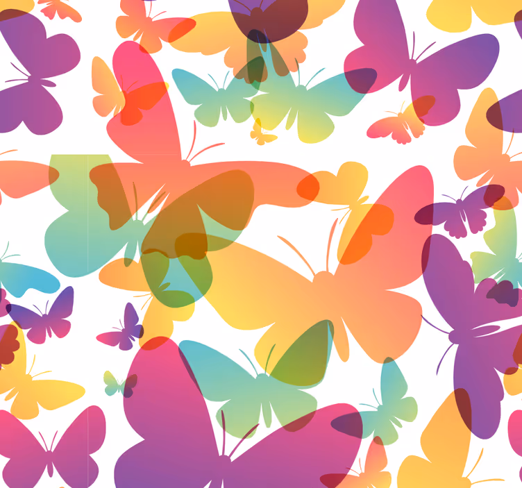 Gradient sommerfugle tapet - TenStickers