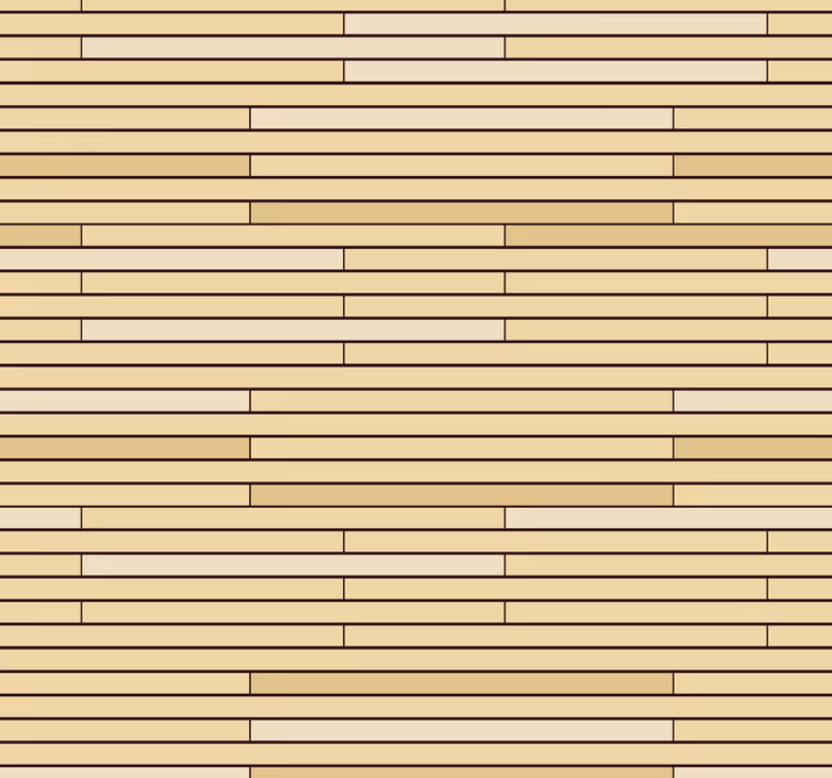 Beige træ mursten træ effekt tapet - TenStickers