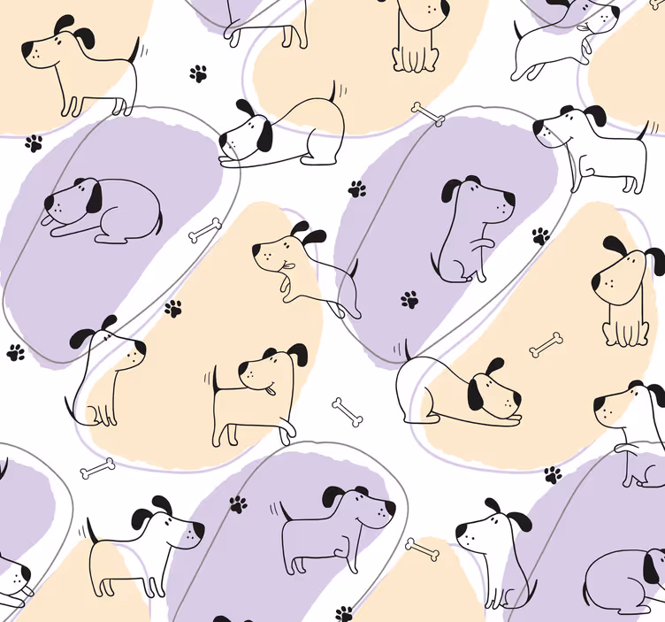 Nordisk hundemønster hund tapet - TenStickers
