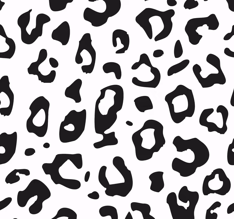 Sort og hvid leopard tekstur tapet - TenStickers