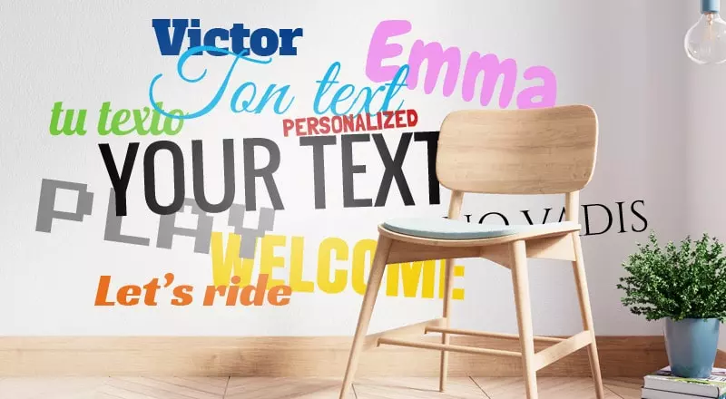 Personlige klistermærker med tekst