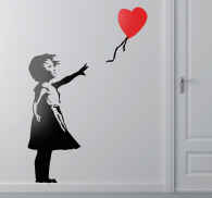 Pige med en ballon banksy wallsticker
