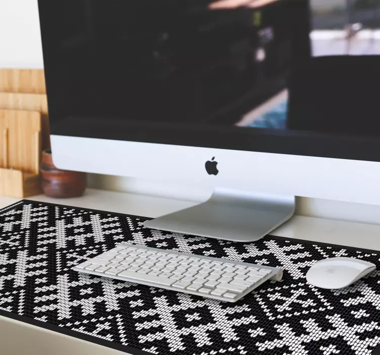 Tekstur musemåtte geometrisk strikkemønster - TenStickers