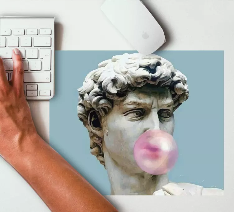 Boblende marmorskulptur original musemåtte - TenStickers