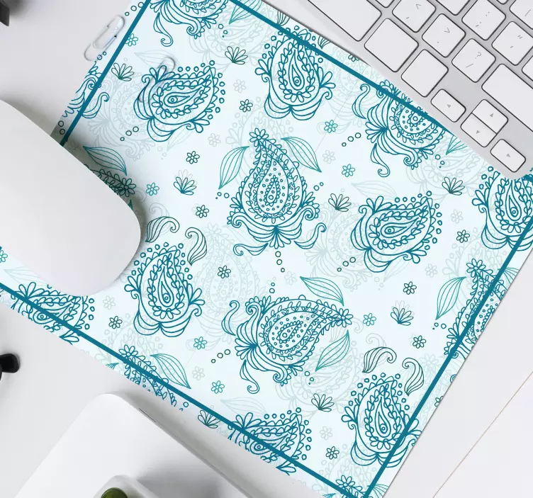 Elegant blomstermotiv tekstur musemåtte - TenStickers