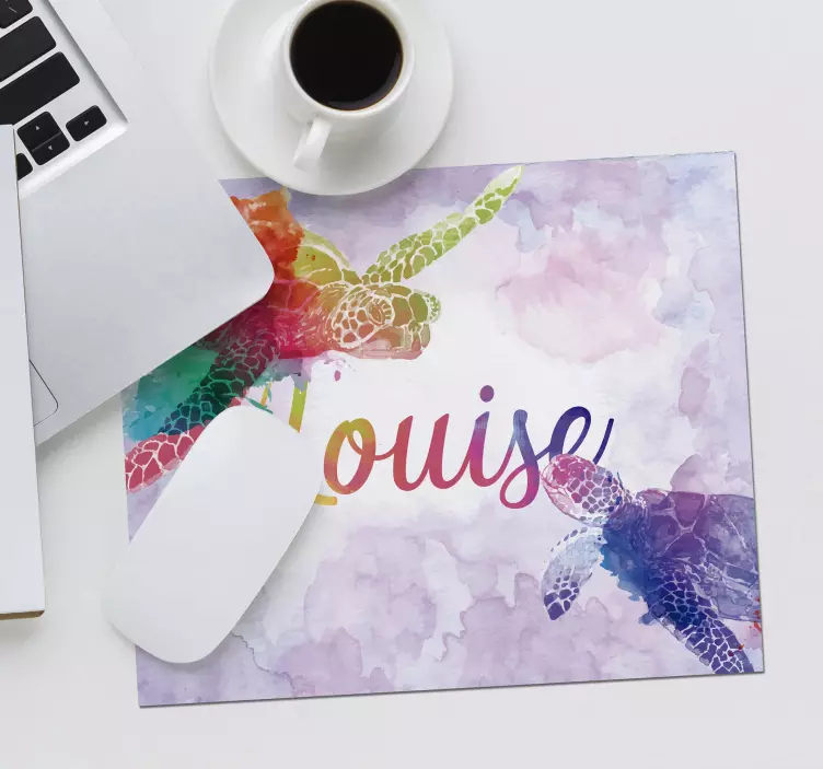 Farverige skildpadder med navnet musemåtte - TenStickers