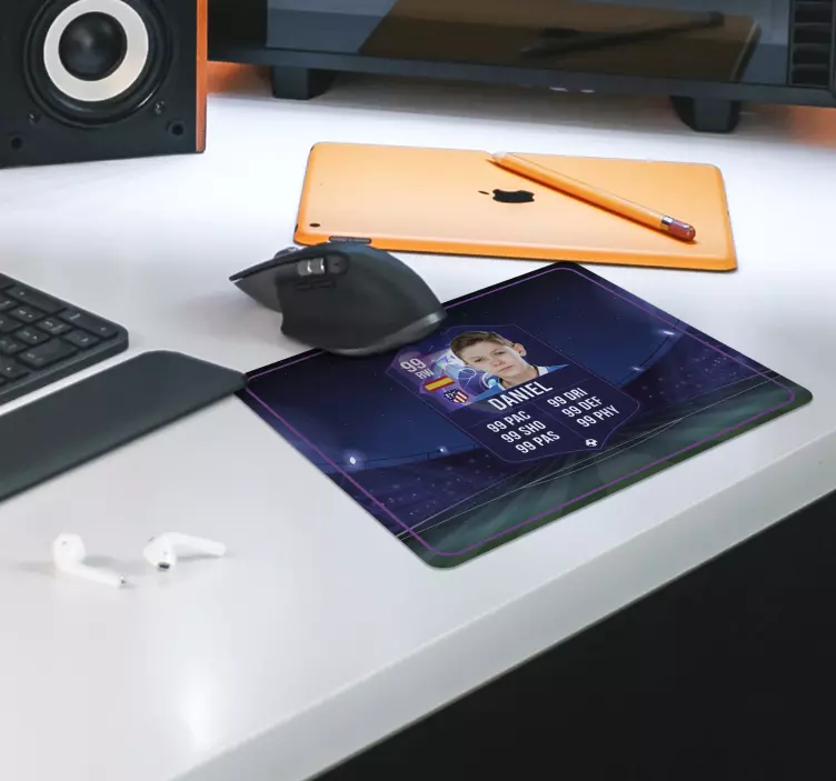 Fodboldspiller kort gaming musemåtte - TenStickers