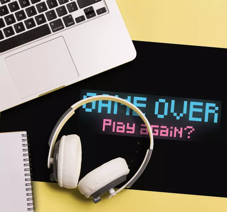 Game over play igen grafisk gaming musemåtte - TenStickers