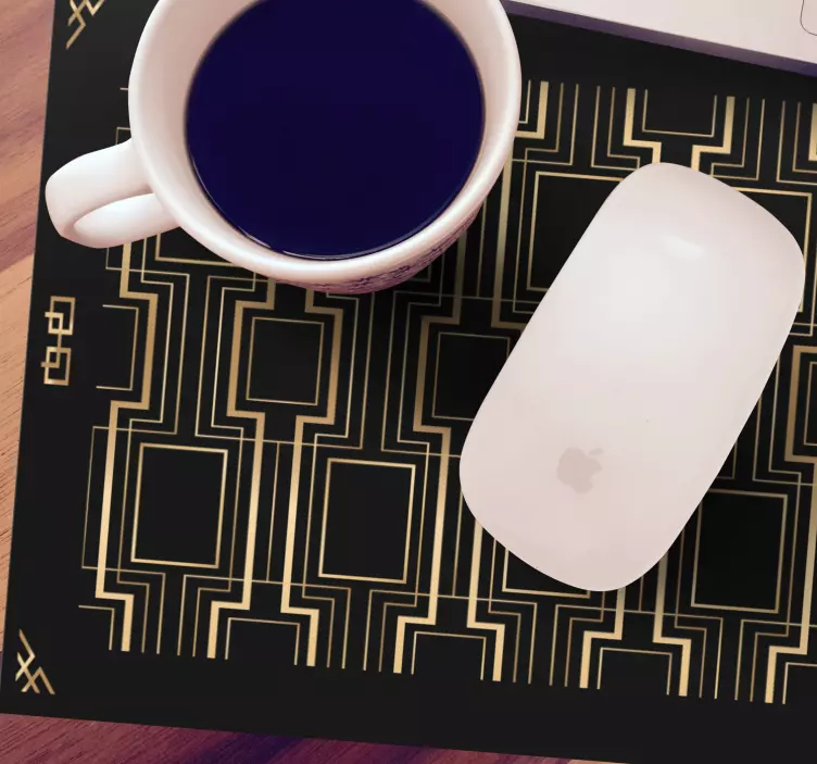 Geometriske gyldne linjer tekstur musemåtte - TenStickers