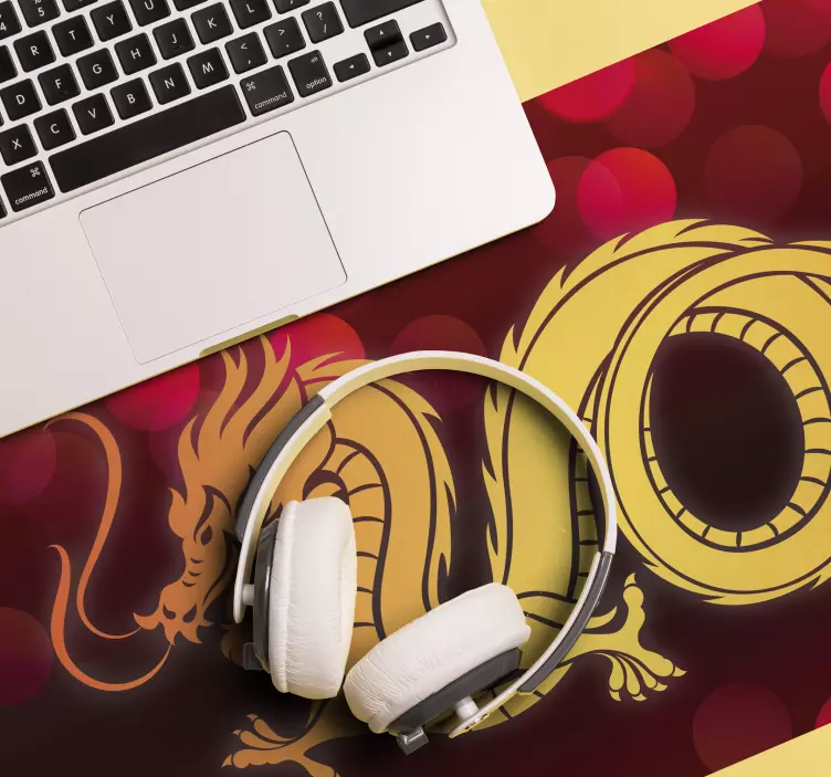 Glødende drage gaming musemåtte - TenStickers