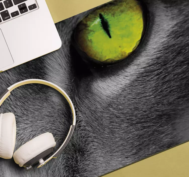 Grøn katteøje original musemåtte - TenStickers