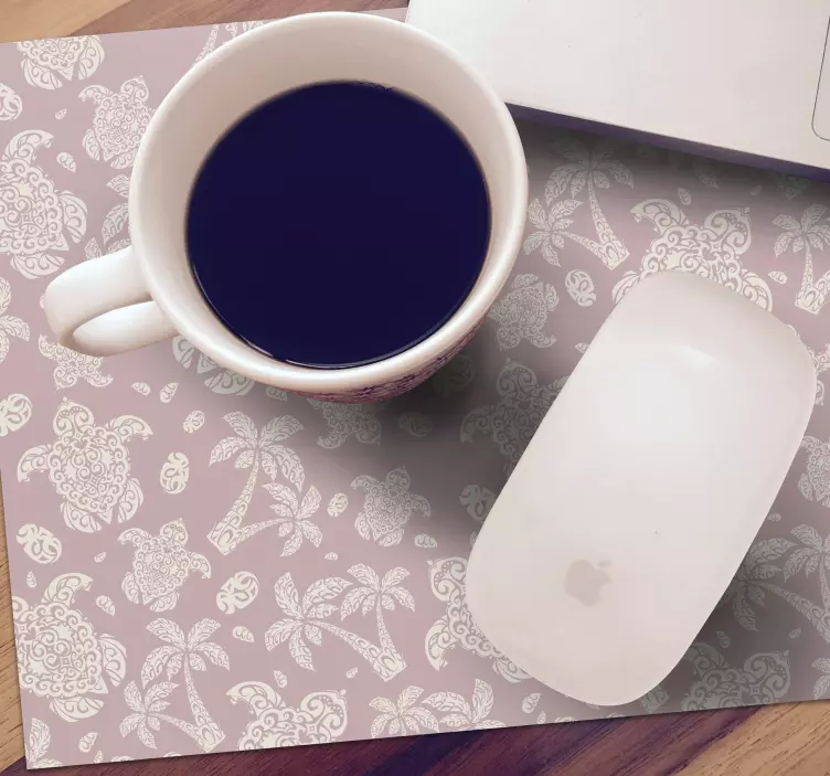 Hawaii skildpadde og palmer mousepad - TenStickers