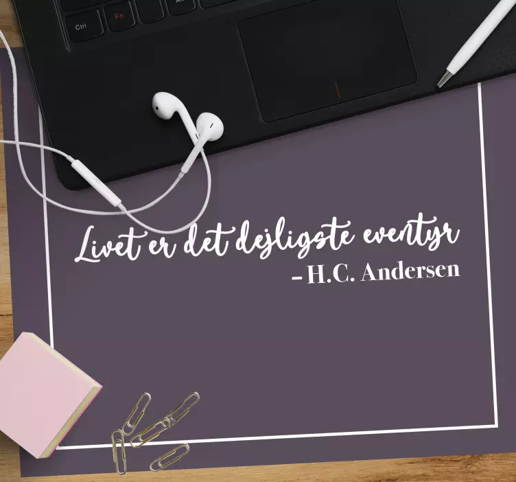 Hc andersen livet er et eventyr citat musemåtte - TenStickers