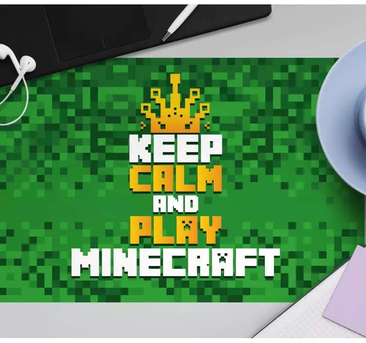 Hold roen og spil minecraft gaming musemåtte - TenStickers