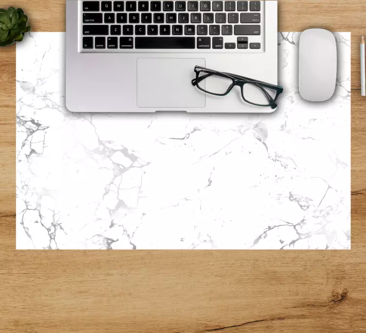 Hvide marmor musemåtte mønstre - TenStickers
