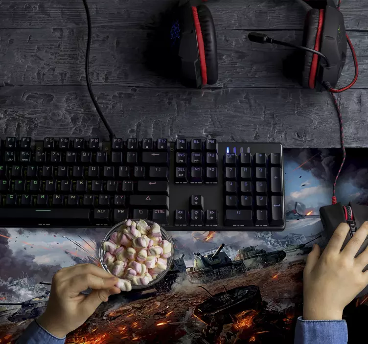 Krigsspil vinyl musematte - TenStickers