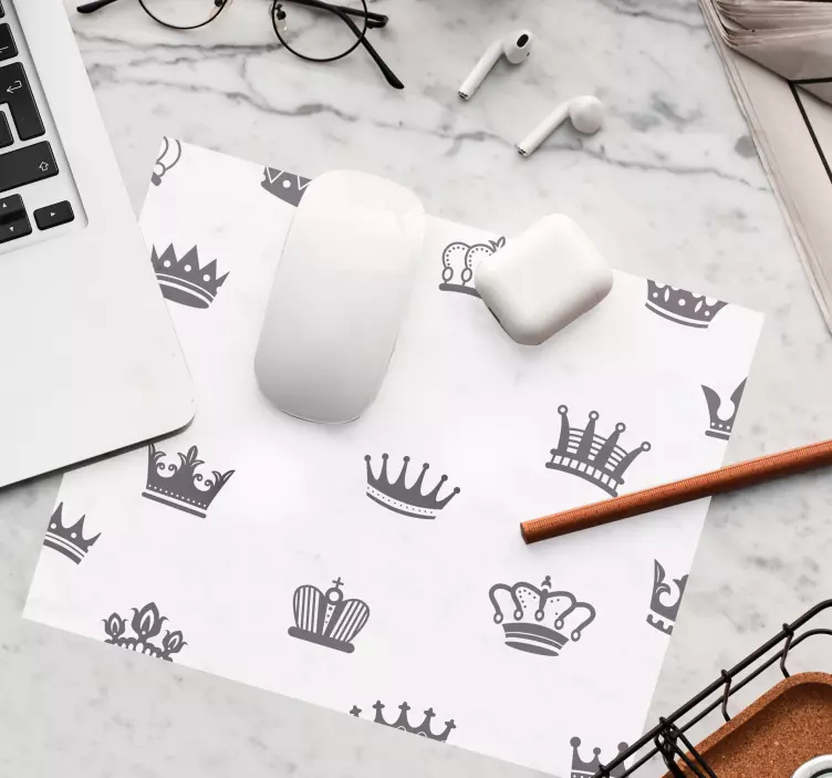 Kronemønster prikker tekstur musemåtte - TenStickers