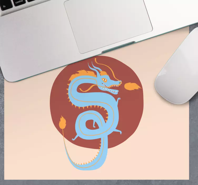 Lyseblå drage anime musemåtte - TenStickers